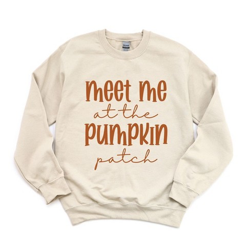 Simply Sage Market Women's Graphic Sweatshirt Meet Me At The Pumpkin Patch Script - image 1 of 4