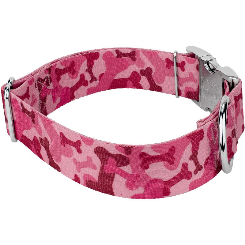 Country Brook Petz 1 1/2 Inch Premium Pink Bone Camo Dog Collar, 3 of 6