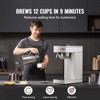 VEVOR 12 Cups Commercial Drip Coffee Maker, Coffee Maker Machine with Thermal Carafe to Keep Warm or Cold, Stainless Steel Pour Over Coffee Brewer - 3 of 4