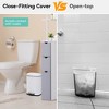1.3 Gallon Waterproof Bathroom Trash Can with Soft Close Lid & Removable Inner Bucket, 5 Liter Stainless Steel Garbage Can, Compact Waste Constainer - 3 of 4