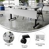 Emma and Oliver Heavy-Duty Flip Top Training Table with Nesting Design, Privacy Panel, T-Legs, Tabletop, Metal Frame - 2 of 4