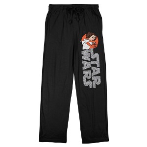 Star Wars: Episode IV - A New Hope Princess Leia Logo on Black Adult Sleep Pant - 1 of 4