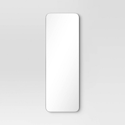 20" x 60" Infinity Full Length Mirror Black - Threshold™: Modern Rectangle Wall Mount, Powder-Coated Metal Frame