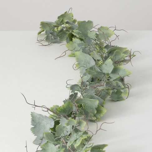 Sullivans Artificial Ruscus Leafy Twig Garland 60L Green