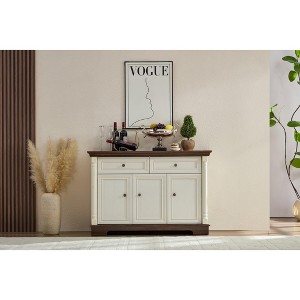Bella Depot Farmhouse Kitchen Accent Cabinet, Large Storage Cabinet with Drawers and Doors - 1 of 4
