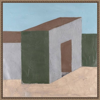 Textured Facades IV Abstract Canvas Print with Bronze Frame