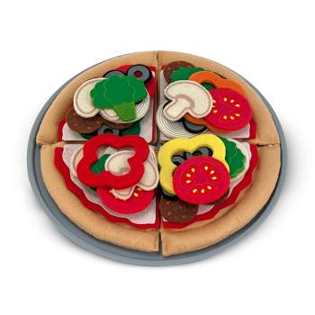 Steventoys Wooden Pizza Cutting Toy, Pretend Play Pizza Set, Pizza Play  Food, Fast Food Cooking Kitchen Educational Montessori Toys for Toddler,Kids