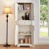 ORRD 68" High Multi-Functional Sideboard Cabinet, Large Storage TV Cabinet for Living Room, Bedroom, or Office, 23.7"L x 15"W x 68"H - 2 of 4