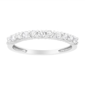 Silver 1/2 cttw Diamond 11 Stone Band Ring - 1 of 4