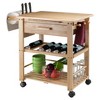 Finland Kitchen Cart Wood/Natural - Winsome - 2 of 4