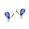 Guili Toddler Kids Sterling Silver 14K Gold Plated CZ Screw Back Heart Earrings, Safe & Stylish for Everyday Wear & Special Occasions - 2 of 3