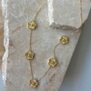 Adornia Tarnish Resistant 14k Yellow Gold Plated 5-Leaf Clover Station Necklace - 3 of 4