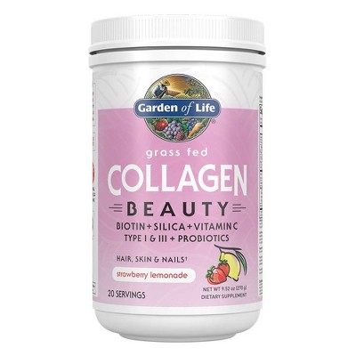 Garden of Life Grass Fed Beauty Collagen Powder - Strawberry Lemonade - 9.52oz