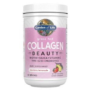 Garden of Life Grass Fed Beauty Collagen Powder - Strawberry Lemonade - 9.52oz - 1 of 4