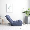 Single Seat Adjustable Reclining Floor Chair with Fabric Upholstery and Built-In Spring, Japanese Tatami Lazy Sofa for Living Room, Bedroom - 4 of 4