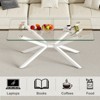 ALEXOUN 39.37Inch Rectangular Tempered Glass Coffee Table,with Metal Legs, Easy to Clean & Sturdy 220 lbs Capacity,for Living Room,Office - 2 of 4
