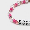 Wicked x Little Words Project Popular Beaded Bracelet - Pink - 3 of 4