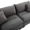 CAVINAS Corduroy Couch, Modern Love Seat, Upholstered Sofas, Modular Sofa for Living Room, Bedroom - 3 of 4