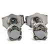Pompeii3 1/3ct Black Diamond Studs 14K White Gold - 2 of 4