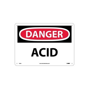 National Marker Danger Signs; Acid 10X14 .040 Aluminum D5AB - 1 of 1