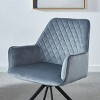 Modern Desk Chair, Ergonomic Office Chair Home Office Upholstered Chair for Bedroom, Reception Room, Living Room - 4 of 4