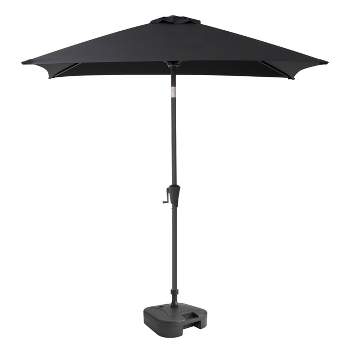 9' Square Titling Market Patio Umbrella with Base - CorLiving