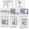 NewHome"Metal Garment Rack with Shelves for Shoes & Clothes – Freestanding Multifunctional Wardrobe"Black - 4 of 4