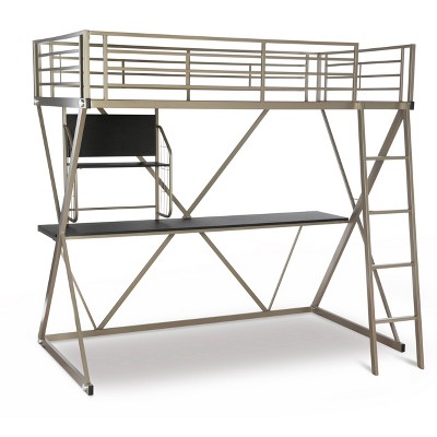 Zachary Loft Bed Pewter - Powell Company