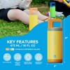 ALPINE Flip 'N Sip Kids Insulated Water Bottle With Straw - 16oz Kids Water Bottle - 2 of 4