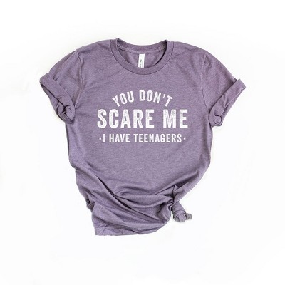 Simply Sage Market You Don't Scare Me I Have Teenagers Short Sleeve Tee - XL - Purple