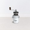 Twine Handheld Vintage Coffee Grinder, Manual Adjustable Design with Wood Handle and White Ceramic Jar, Set of 1 - 2 of 4