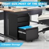 3-Drawer Mobile File Cabinet for Home Office Under Desk Storage with Locking Keys for Legal/Letter/A4 Files - 4 of 4