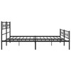 vidaXL Black Metal Bed Frame with Headboard and Footboard - Classic Modern Design - image 4 of 4