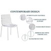 LeisureMod Astor Acrylic Dining Chair - Water Ripple Design & White Stainless Steel Legs, Stackable Accent Side Chair, Set of 2 - 4 of 4