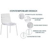 LeisureMod Kitchen and Dining Stackable Chair in Stainless Steel Base Set of 2 in Clear - image 4 of 4