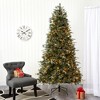 Nearly Natural 7.5-ft Snowed Tipped Clermont Mixed Pine Artificial Christmas Tree with 600 Clear LED Lights, Pine Cones and 1784 Bendable Branches - 4 of 4