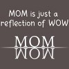 Men's Design By Humans Mom Is Just A Reflection Of Wow Text By MeowShop T-Shirt - 2 of 2