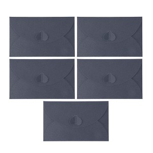 Unique Bargains Heart-shaped Invitation Envelopes for Greeting Cards Wedding Birthday Christmas 5 Pcs - 1 of 4