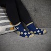 NCAA Georgia Tech Yellow Jackets Big Dot Fuzzy Sleep Soft Socks: Ankle Knit Polka Dot - 3 of 3