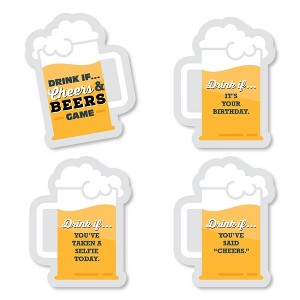 Big Dot of Happiness Drink If Game - Cheers and Beers Happy Birthday - Birthday Party Game - 24 Count - 1 of 4