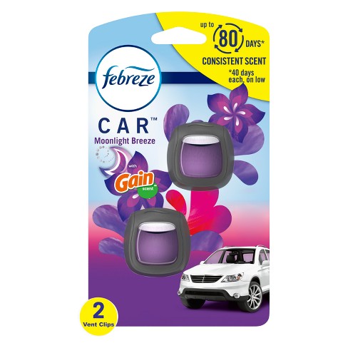 Febreze Car Air Freshener, New Car - 2 clips, 0.13 oz total