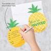 Big Dot of Happiness Tropical Pineapple - Shaped Fill-in Invitations - Summer Party Invitation Cards with Envelopes - Set of 12 - image 2 of 4