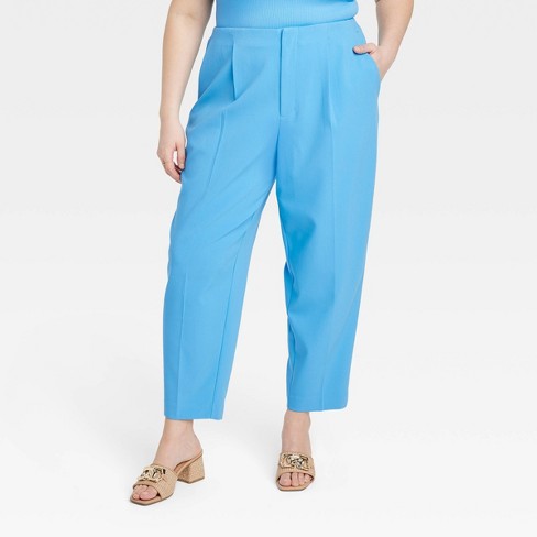 Women's High-rise Tailored Trousers - A New Day™ Blue 18 : Target