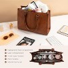 15.6 Inch Large Capacity Vintage Leather Work Computer Bag, Business Casual Shoulder Handbag - 4 of 4
