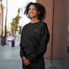 Dalix Butterfly Embroidered Fleece Relaxed Boxy Fit Long Sleeve Crewneck Sweatshirt Womens - 4 of 4