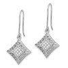 Black Bow Jewelry I Love You All Year Long Sterling with Cubic Zirconia Silver Earrings - image 2 of 4