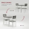 5 Piece Dining Table Set, Industrial Style Dining Table and Chairs Set for 4, Kitchen Table Set for Dining Room Kitchen Apartment - 3 of 4