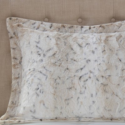 Twin Snow Leopard Faux Fur Comforter Set