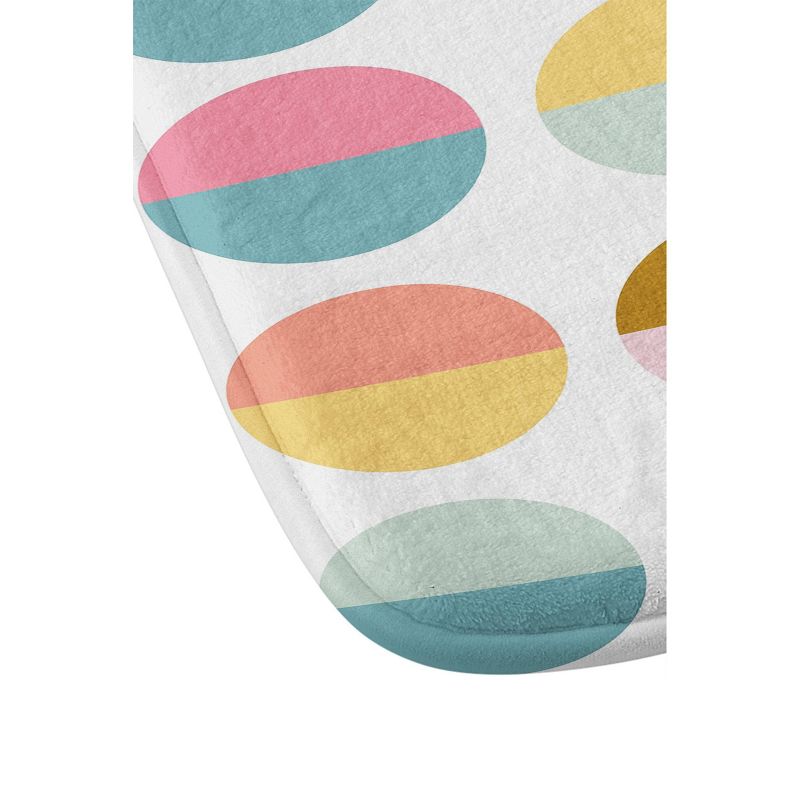 June Journal Colorful and Bright Circle Pattern Memory Foam Bath Mat - Deny Designs, 3 of 4