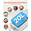 VEVOR Commercial Meat Tumbler Marinator, 20L Vacuum Tumbler Marinating Machine with Bidirectional Rotation and 3-Speed, Silver - 3 of 4
